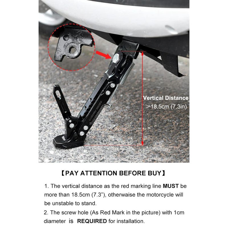 Feiteplus CNC Motorcycle Adjustable Side Parking Foot Support Aluminum alloy Motorbike Sides Kickstand For Scooter Electric Dit Pit Bike - Image 3